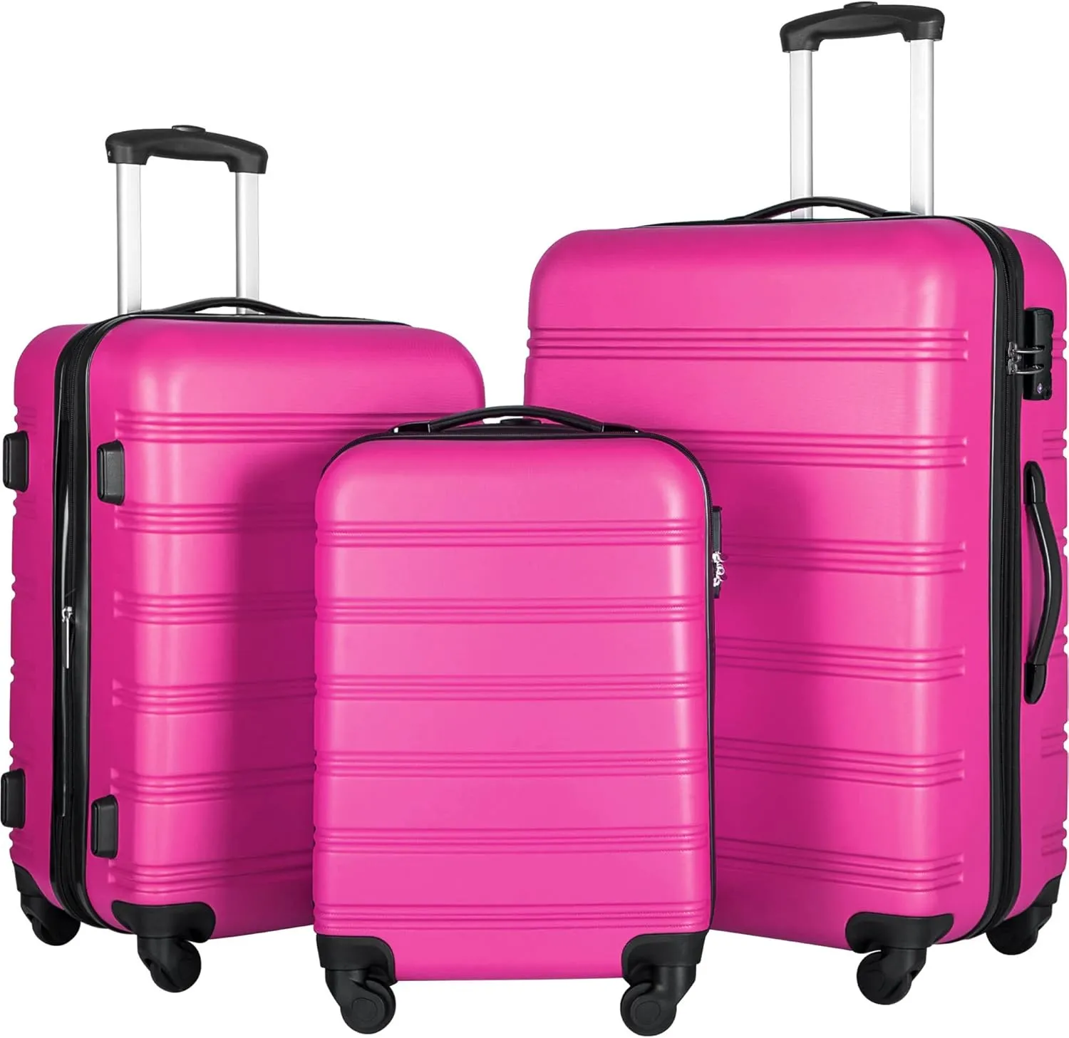 3 Piece Luggage Set Hardside Spinner Suitcase with TSA Lock 20" 24" 28" Available