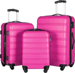 3 Piece Luggage Set Hardside Spinner Suitcase with TSA Lock 20" 24" 28" Available