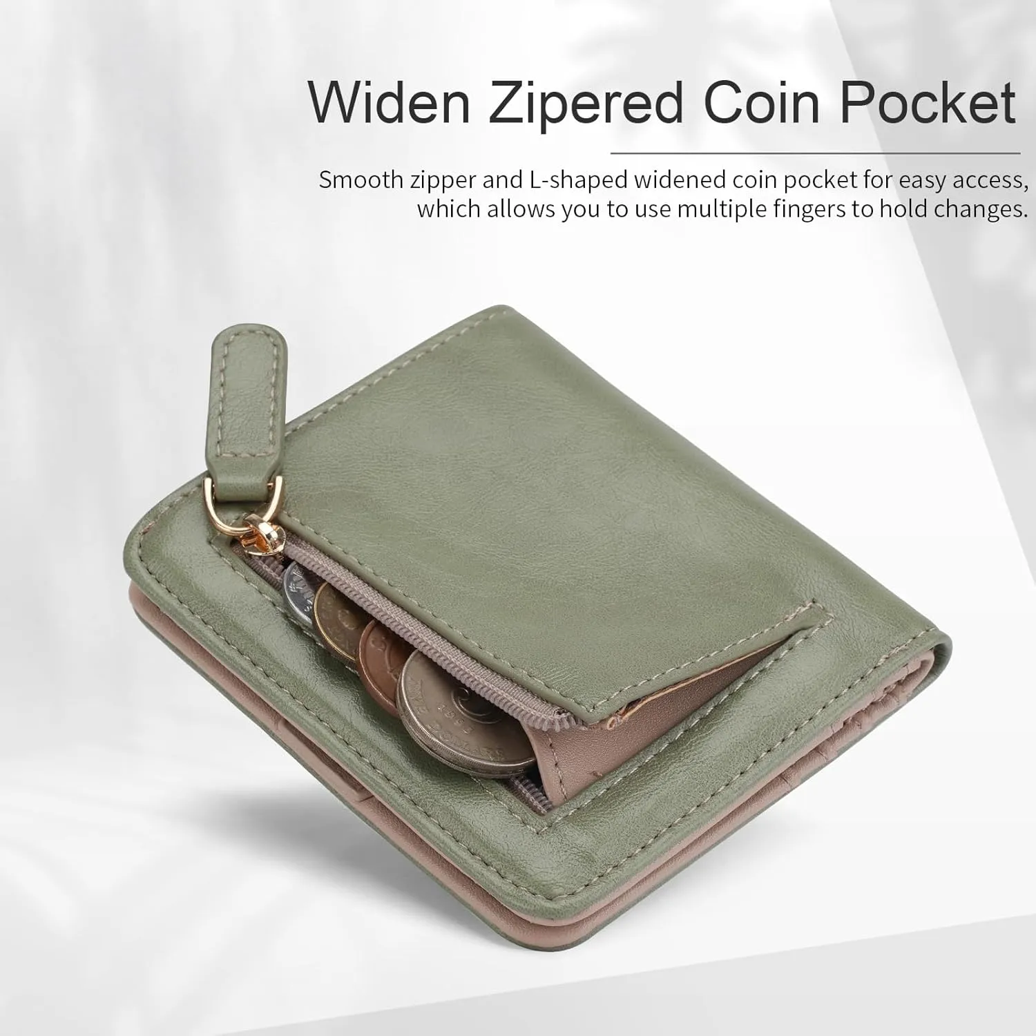 APHISON Womens Wallet, Slim Small Wallet for Women Men RFID Wallet Women Sunflower Leather ID Credit Card Holder whit Zipper Coin Pocket Bifold Compact Wallet