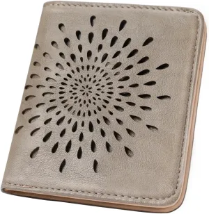 APHISON Womens Wallet, Slim Small Wallet for Women Men RFID Wallet Women Sunflower Leather ID Credit Card Holder whit Zipper Coin Pocket Bifold Compact Wallet
