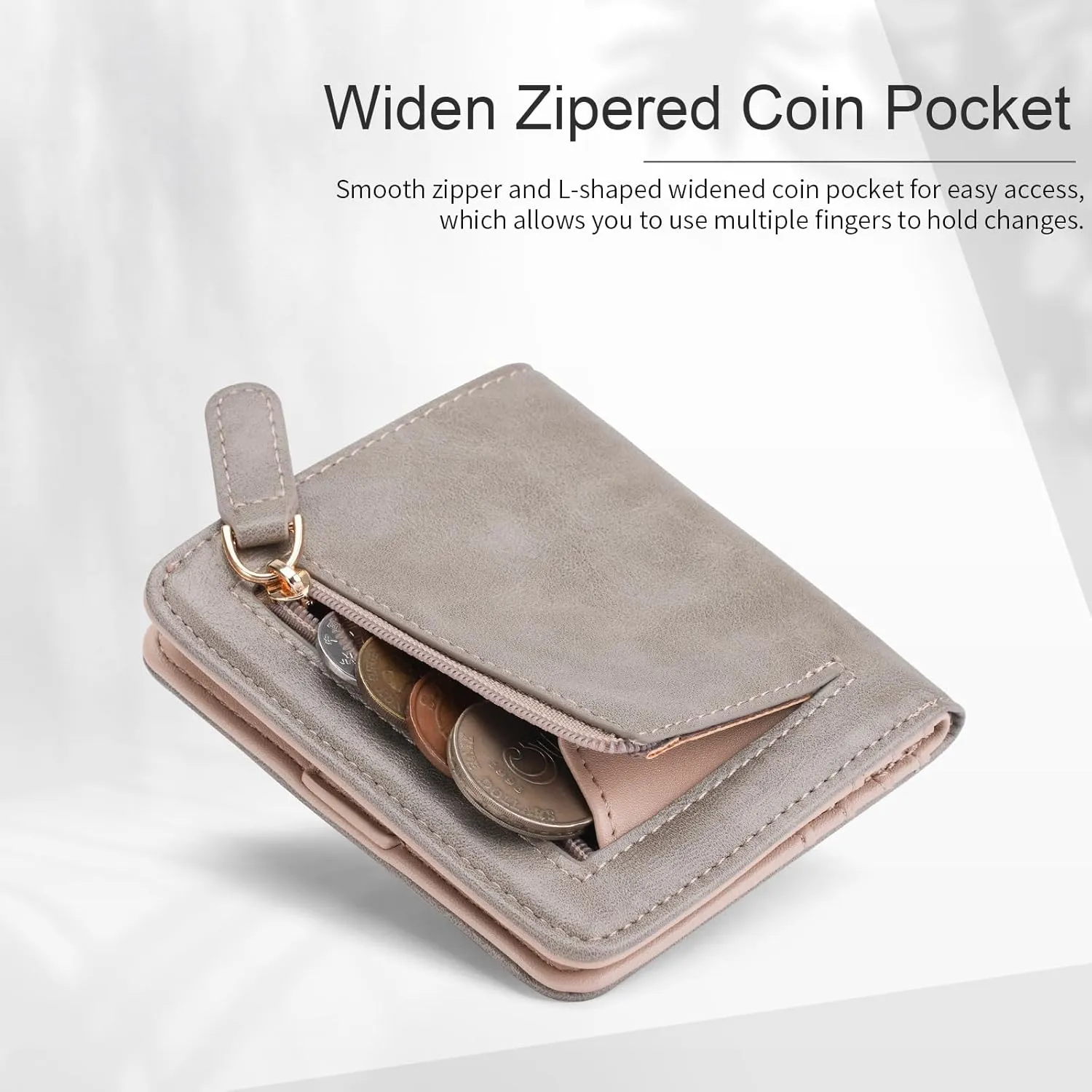 APHISON Womens Wallet, Slim Small Wallet for Women Men RFID Wallet Women Sunflower Leather ID Credit Card Holder whit Zipper Coin Pocket Bifold Compact Wallet