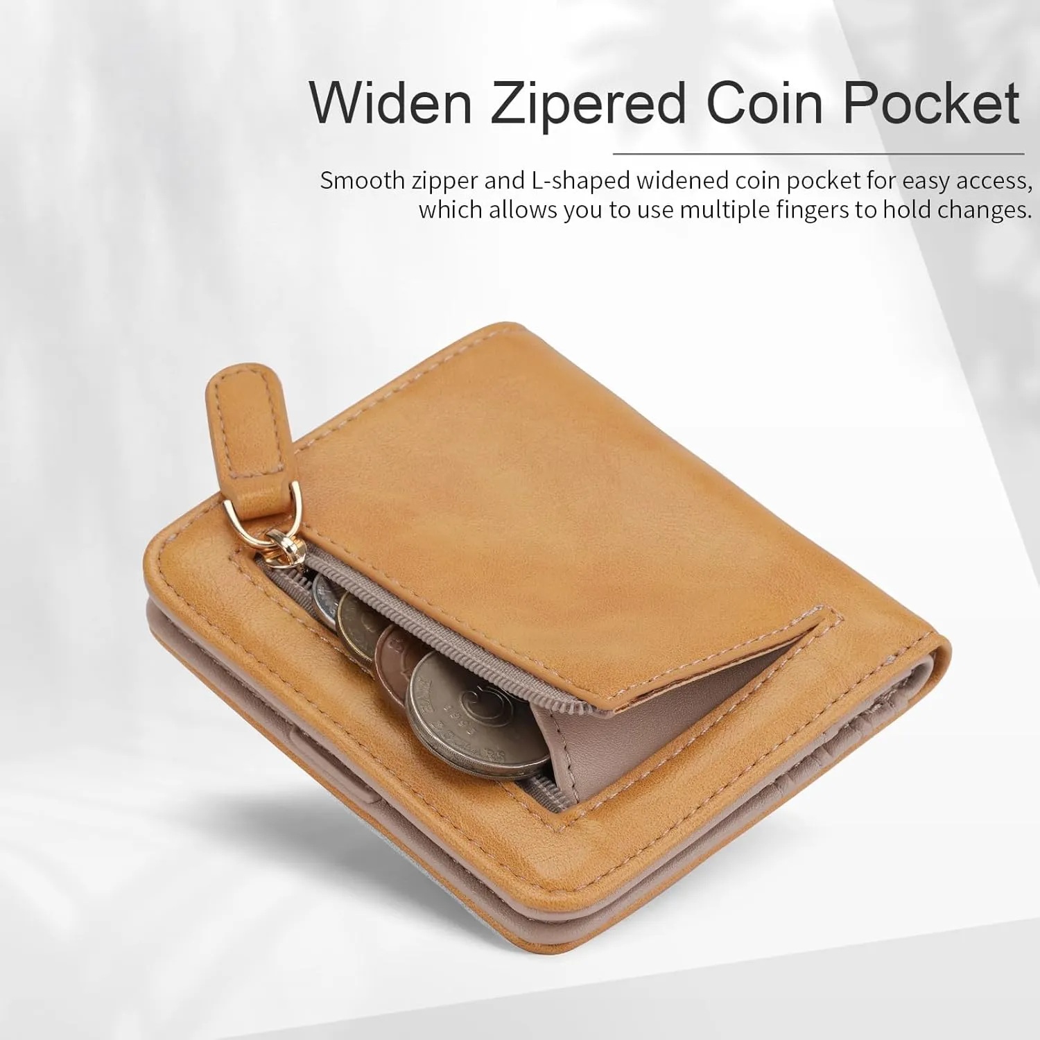 APHISON Womens Wallet, Slim Small Wallet for Women Men RFID Wallet Women Sunflower Leather ID Credit Card Holder whit Zipper Coin Pocket Bifold Compact Wallet