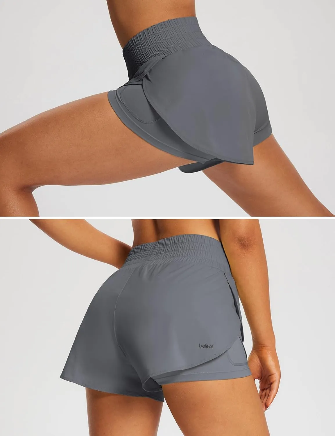 baleaf Women's 3" Workout Shorts High Waisted Athletic Running Shorts with Liner Sports Lightweight Quick Dry