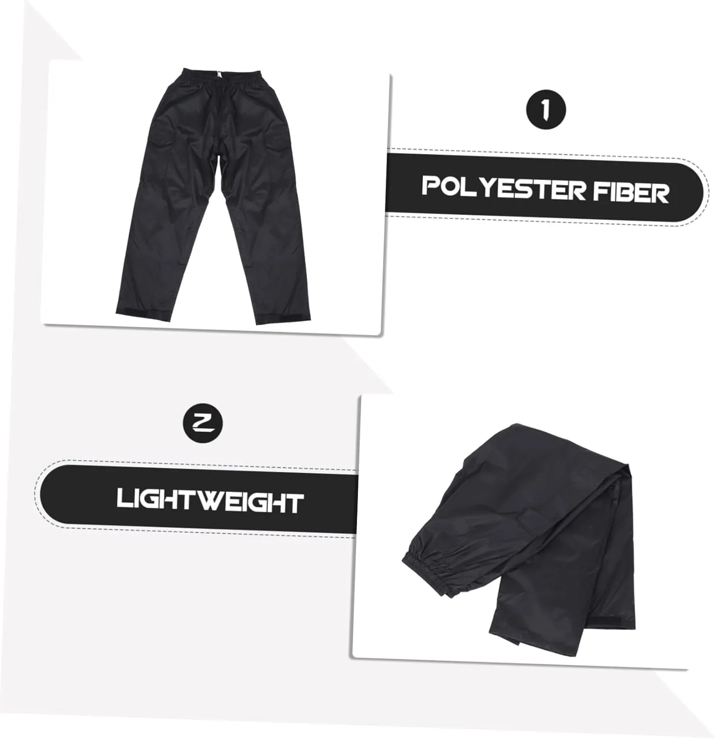 BESPORTBLE Waterproof Rain Pants for Women Breathable Double-Layer Light for Outdoor Activities Black