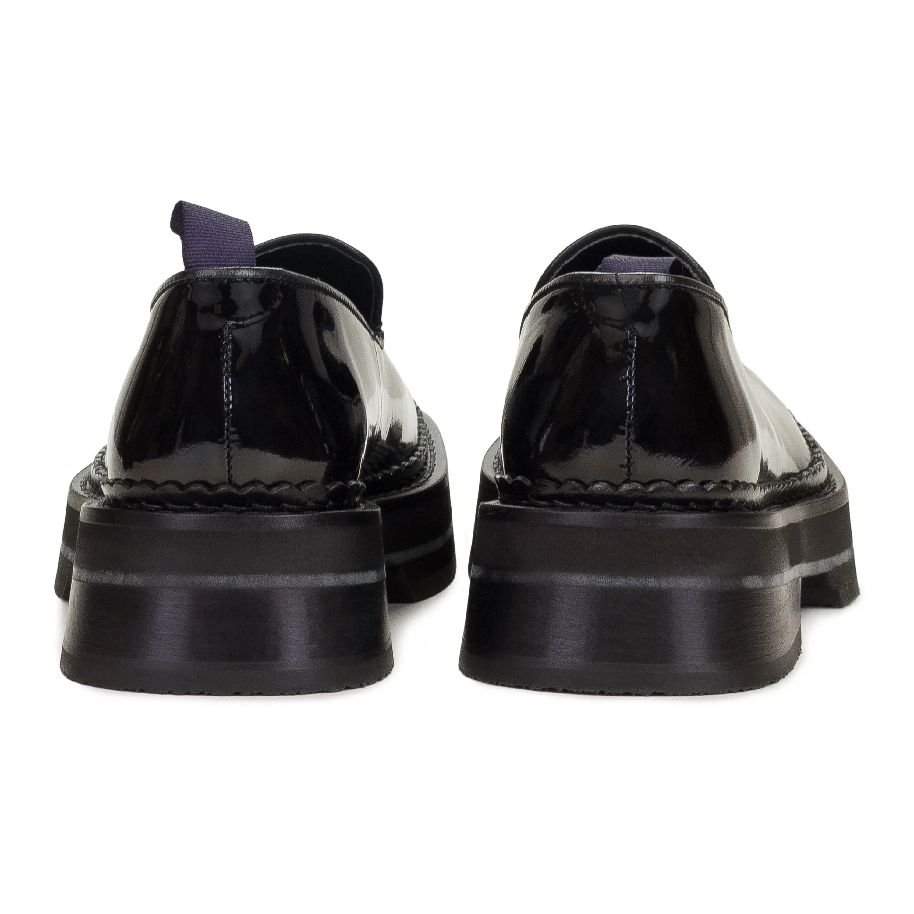 BLACK BACCARAT PATENT LOAFERS