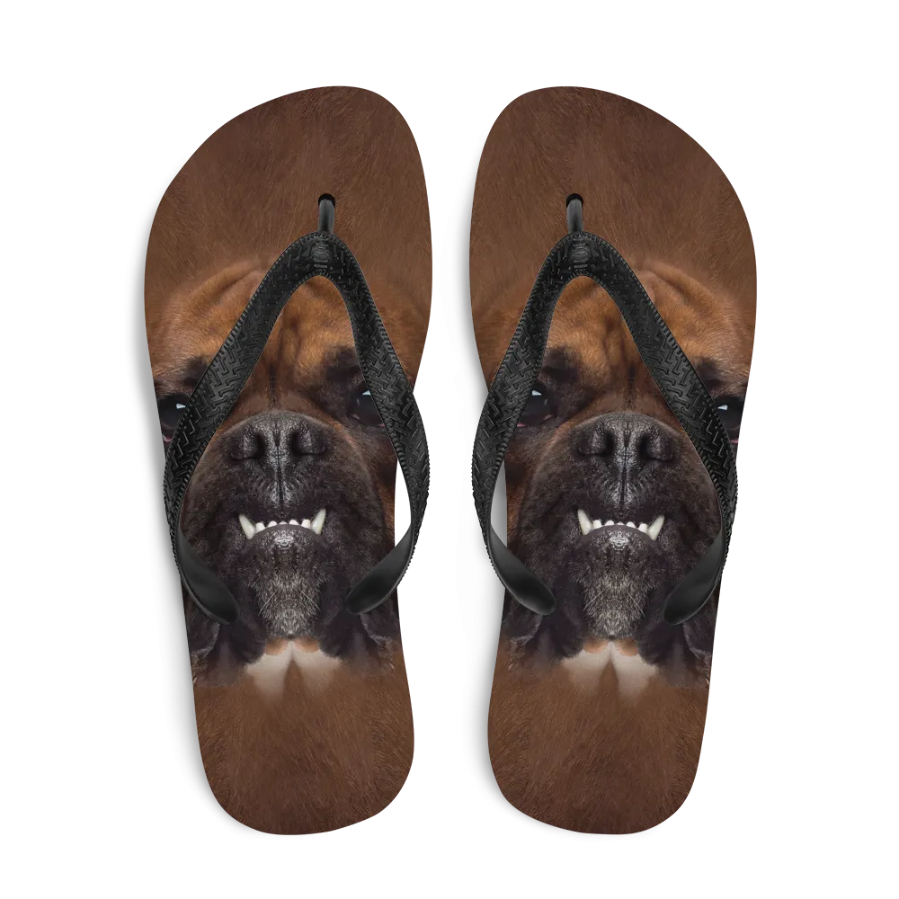 Boxer Dog Flip-Flops