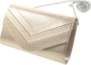Chic Evening Bag Gold Velvet for Wedding Prom Formal Events Women's Clutch Bag Compact Wallet Stylish for Daily Life