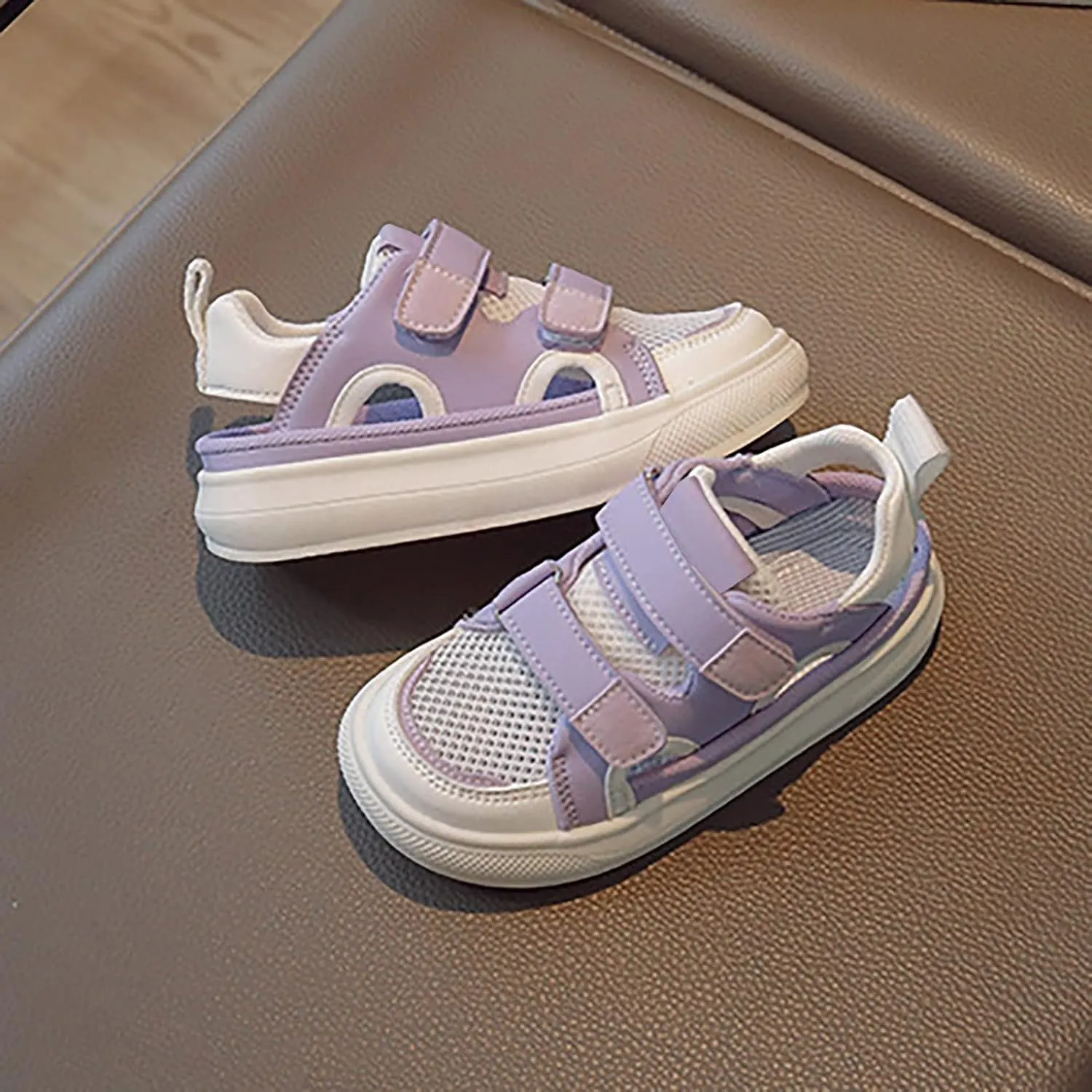 Children's Boy And Girl's Mesh Board Shoes Solid Color Hollow Beach Shoes Sports Sandals For Toddler Anime Shoes