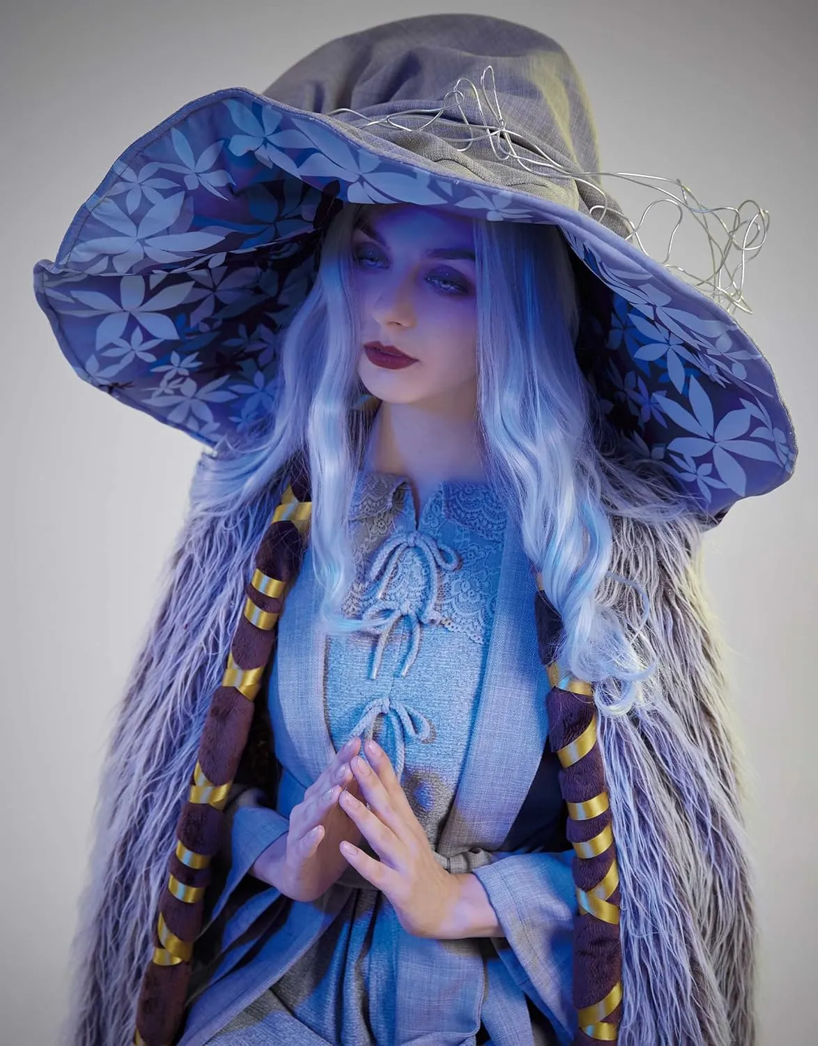 Cosplay.fm Womens Witch Cosplay Costume Long Dress Cloak and Witch Hat Set