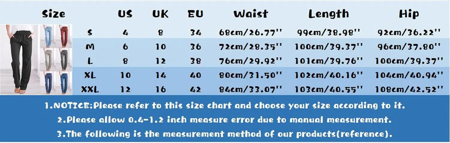Cotton Linen Pants Women Breathable Comfy Cinch Bottom Casual Pants Summer Lightweight Baggy Trousers with Pockets