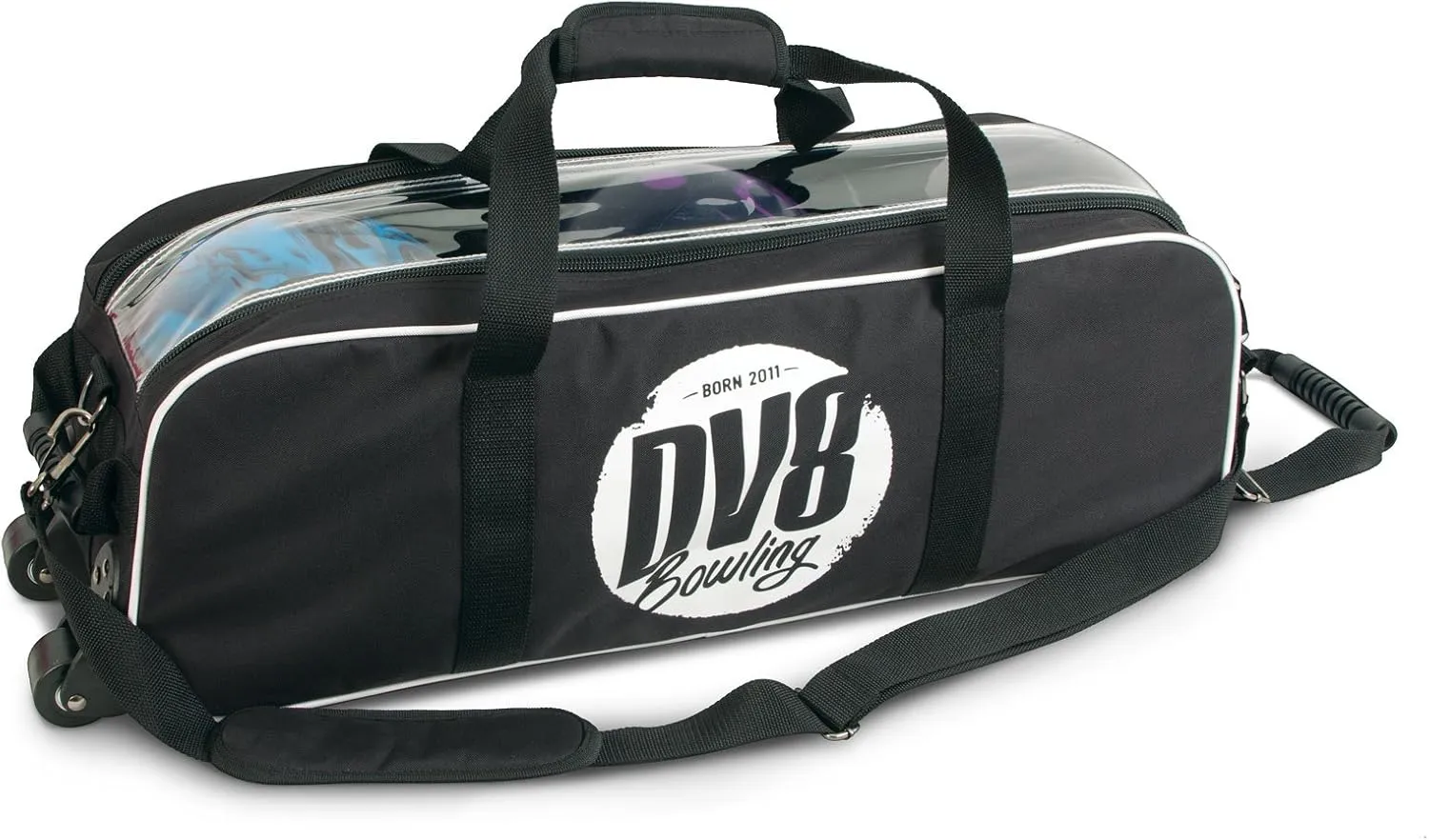 DV8 Tactic Triple Tote No Shoe Pouch Bowling Bag, Black