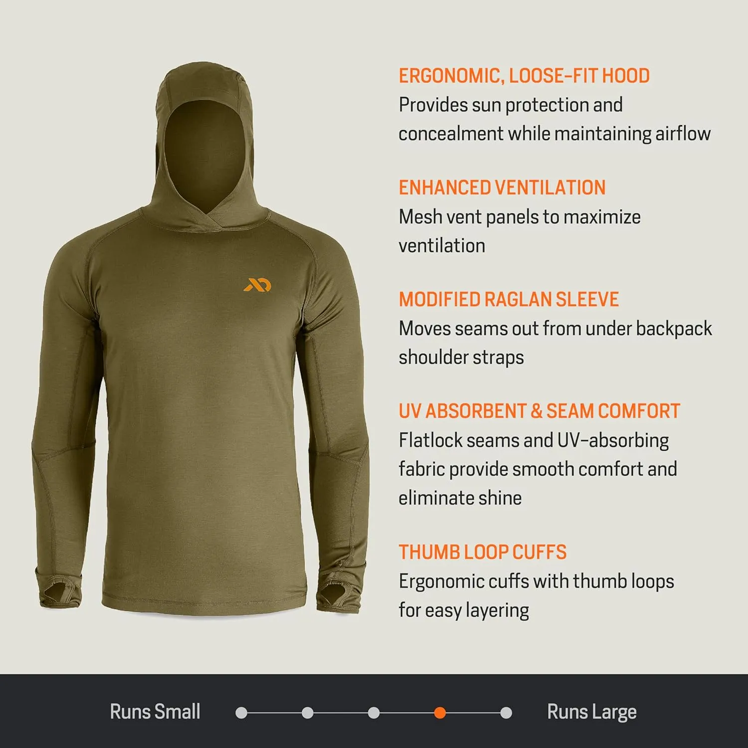 First Lite Mens Wick Hoody - Merino Wool Ultralight Camo Hunting Base Layer, Quick Dry, UV Protection Hunting Clothing