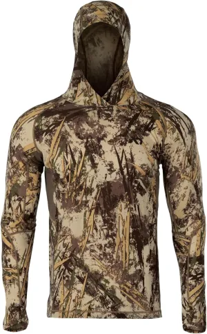 First Lite Mens Wick Hoody - Merino Wool Ultralight Camo Hunting Base Layer, Quick Dry, UV Protection Hunting Clothing