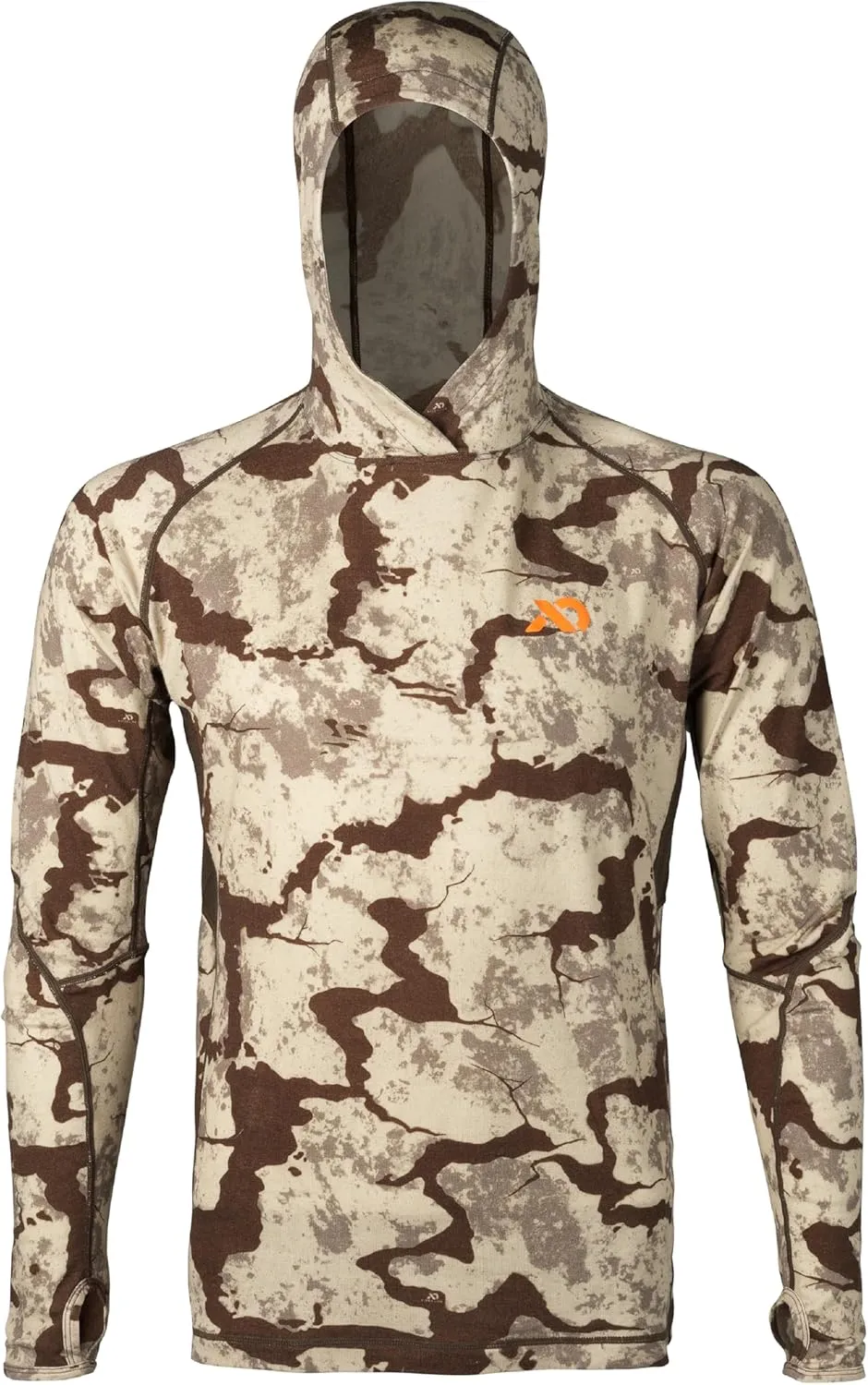 First Lite Mens Wick Hoody - Merino Wool Ultralight Camo Hunting Base Layer, Quick Dry, UV Protection Hunting Clothing