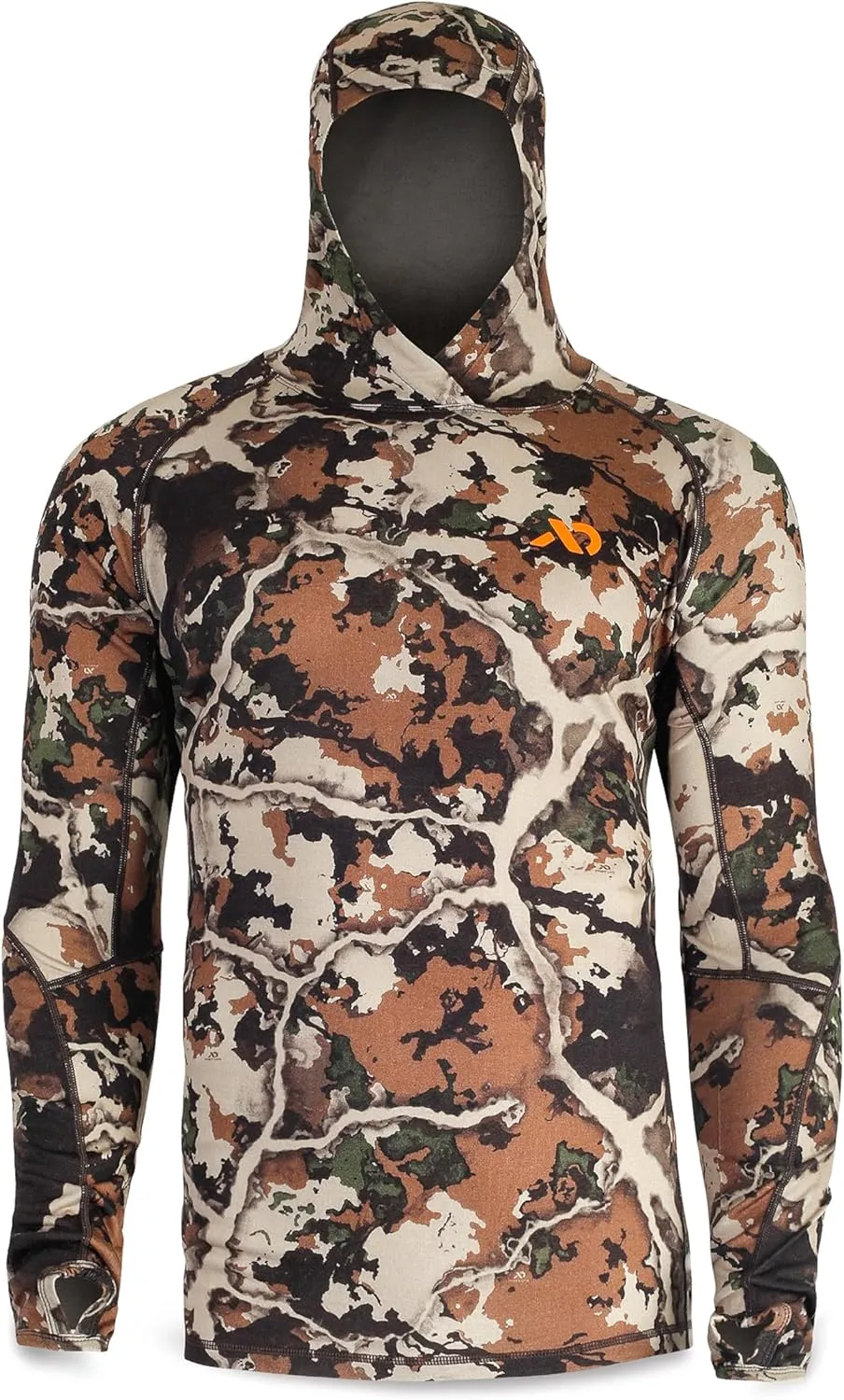 First Lite Mens Wick Hoody - Merino Wool Ultralight Camo Hunting Base Layer, Quick Dry, UV Protection Hunting Clothing