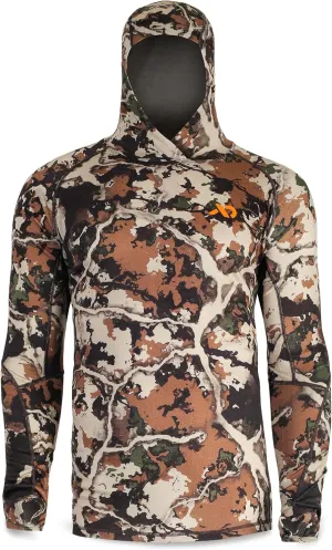 First Lite Mens Wick Hoody - Merino Wool Ultralight Camo Hunting Base Layer, Quick Dry, UV Protection Hunting Clothing