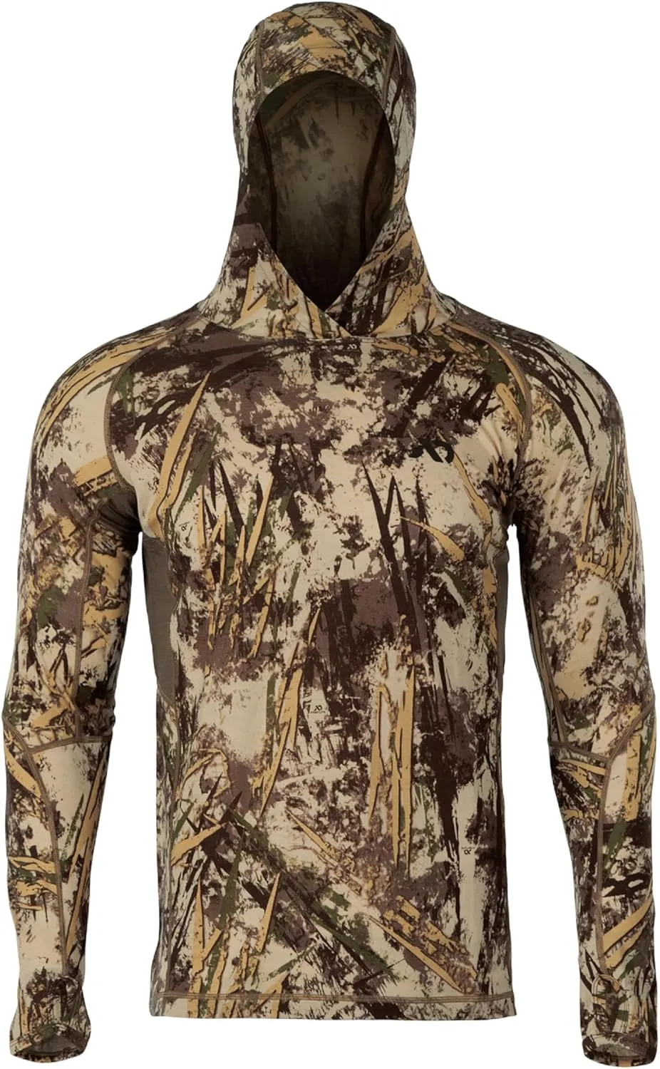First Lite Mens Wick Hoody - Merino Wool Ultralight Camo Hunting Base Layer, Quick Dry, UV Protection Hunting Clothing