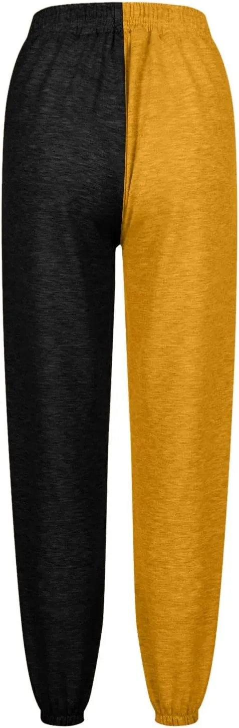 Fleece Straight Leg Sweatpants for Women Elastic High Waisted Joggers with Pockets Lightweight Cinch Bottom Trousers