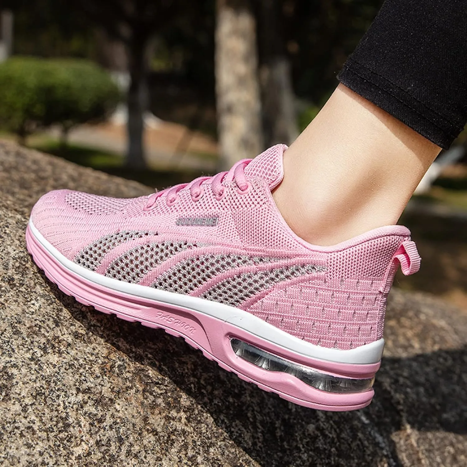 FLIOZY Womens Running Shoes Air Cushion Lightweight Sneakers Lace up Walking Tennis Shoes for Women
