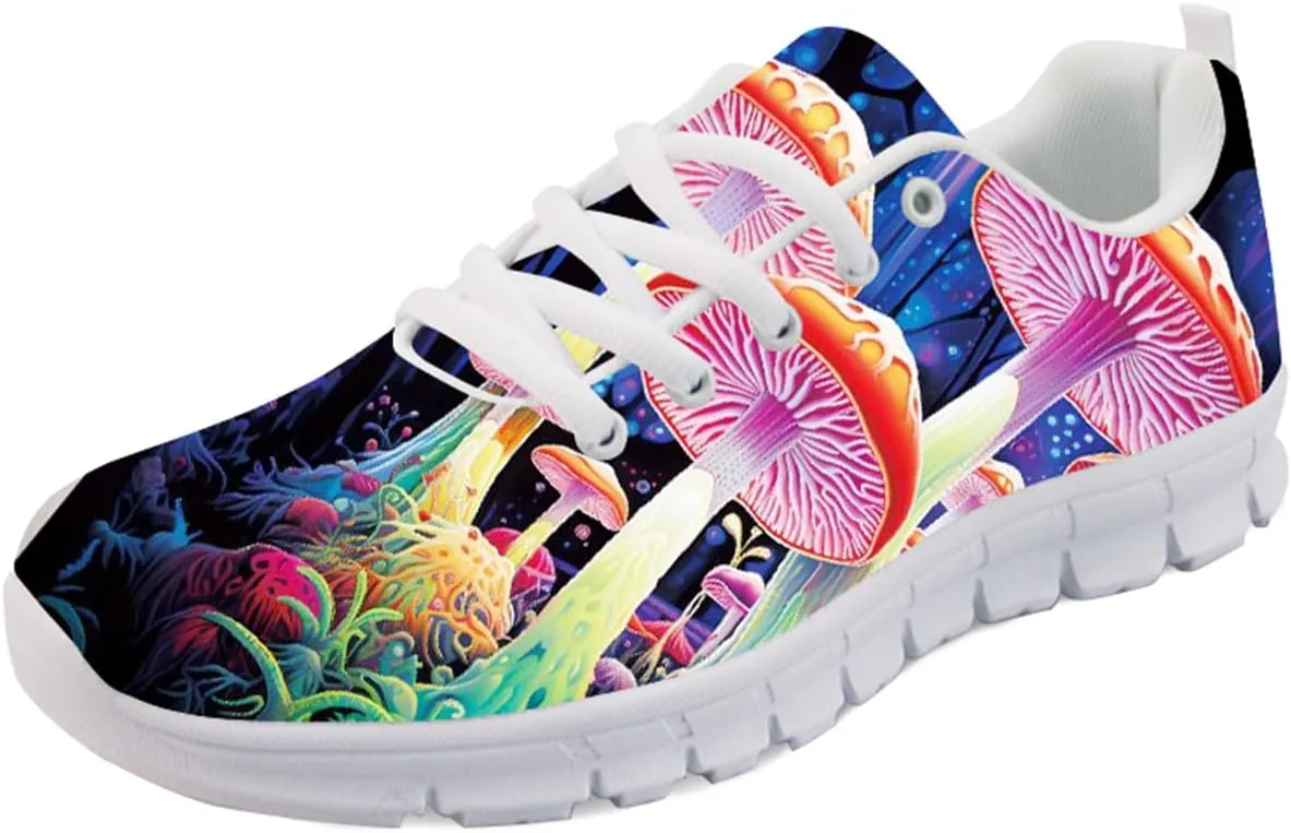 Forchrinse Pink Llama Alpaca Women's Walking Shoes Comfort Non Slip Running Shoes Lightweight Athletic Sport Shoes