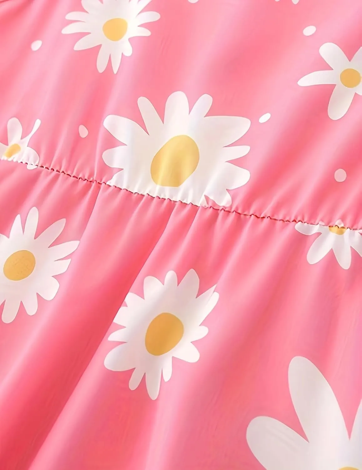 Girls Summer Dress with Hat Spaghetti Strap Cute Floral Sundress A-Line Swing Dresses for Casual Beach
