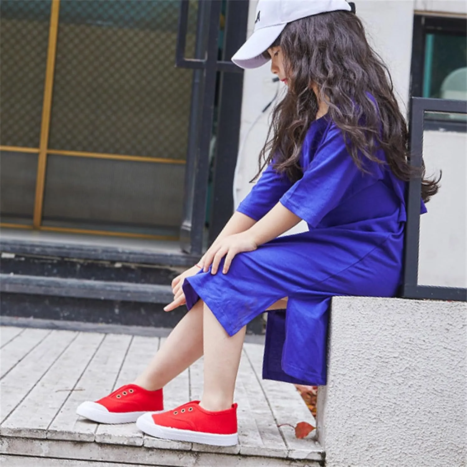 Girls Volleyball Shoes Toddler Boys Girls Low Top Canvas Slip On Shoes Lightweight Casual Kids Sneakers School Runing