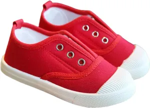 Girls Volleyball Shoes Toddler Boys Girls Low Top Canvas Slip On Shoes Lightweight Casual Kids Sneakers School Runing