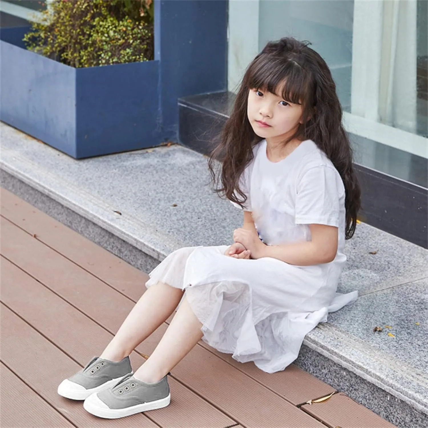 Girls Volleyball Shoes Toddler Boys Girls Low Top Canvas Slip On Shoes Lightweight Casual Kids Sneakers School Runing