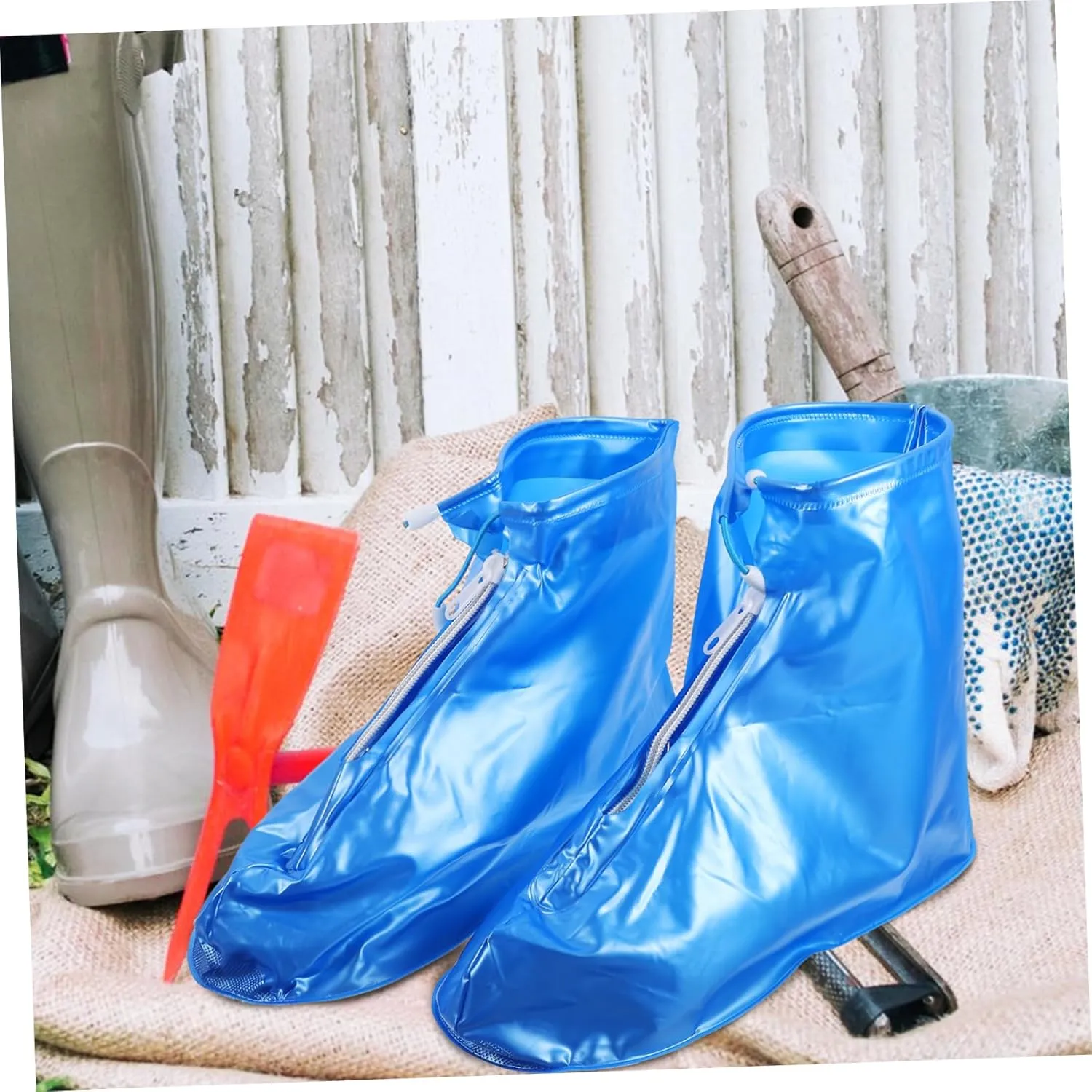 GLEAVI Reusable Rain Boot Protectors Waterproof Shoes Covers for Women Men Rainproof Overshoes Size 44-45
