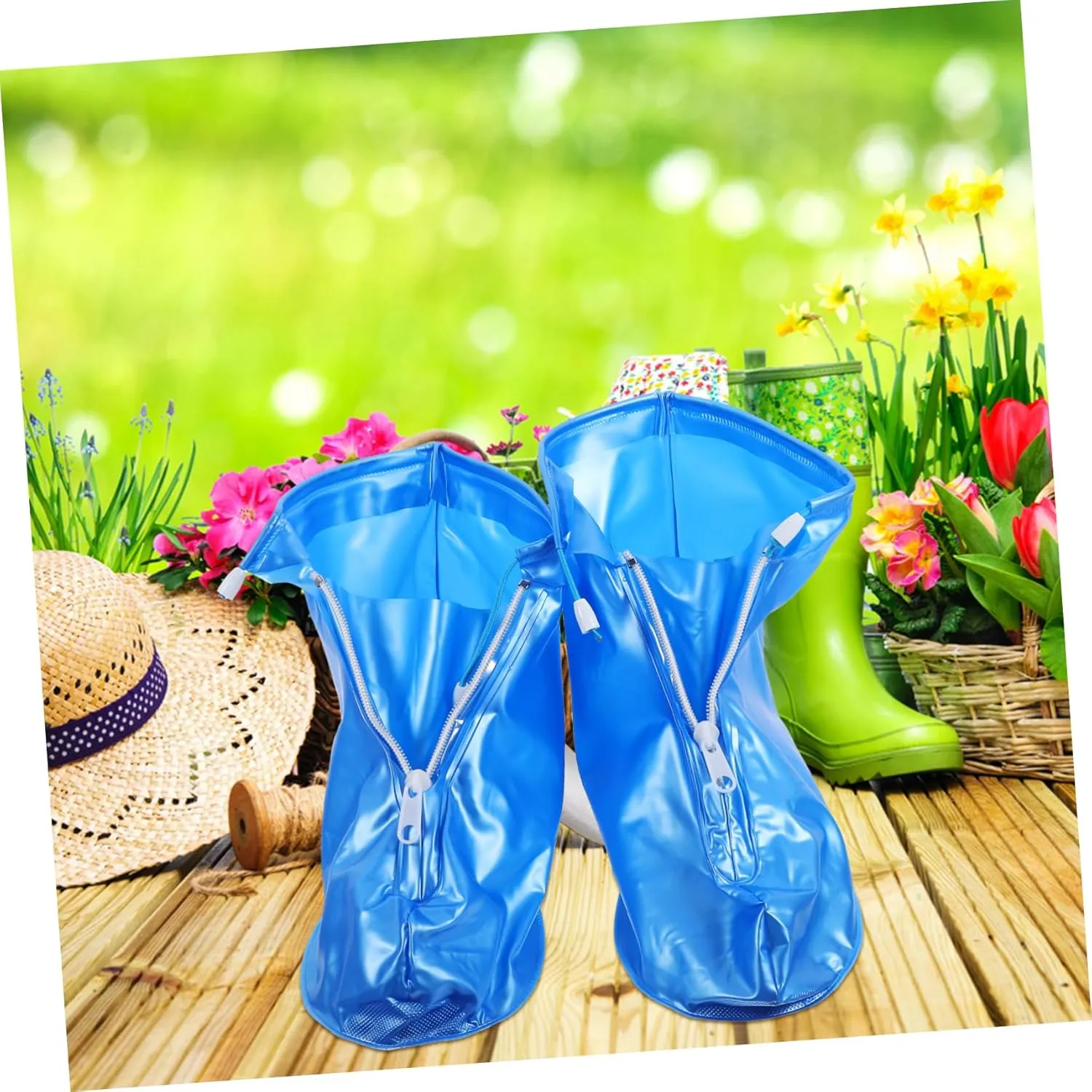 GLEAVI Reusable Rain Boot Protectors Waterproof Shoes Covers for Women Men Rainproof Overshoes Size 44-45