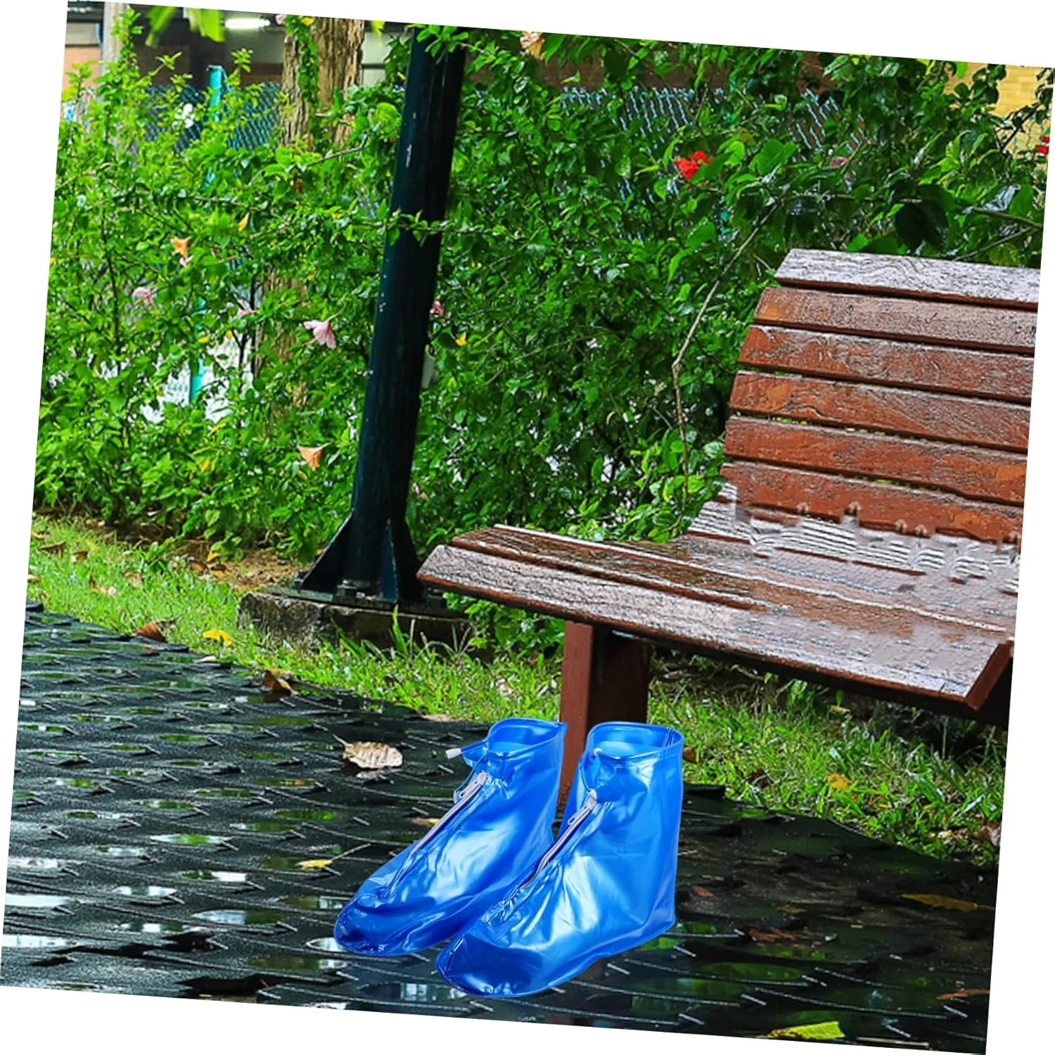GLEAVI Reusable Rain Boot Protectors Waterproof Shoes Covers for Women Men Rainproof Overshoes Size 44-45