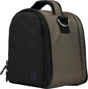 Grey Slim Holster Camera Bag, Lightweight, Protective Carrying Case with Extra Accessory Compartment for Canon Power Shot Digital Camera