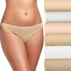 Hanes Women's Breathable Cotton Bikini Panty Pack Of 6