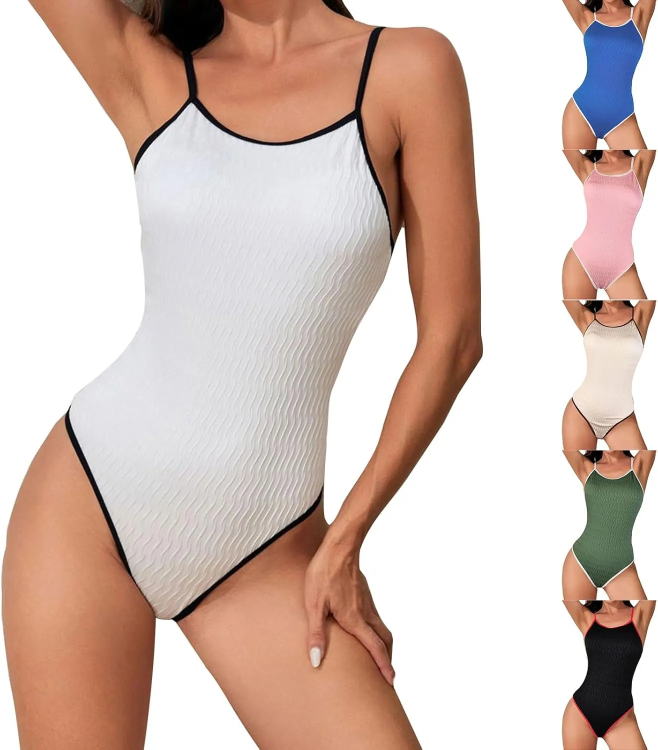 HGps8w Womens One Piece Swimsuits Tummy Control Slimming Bathing Suits Teens Basic Athletic Training Swimwear