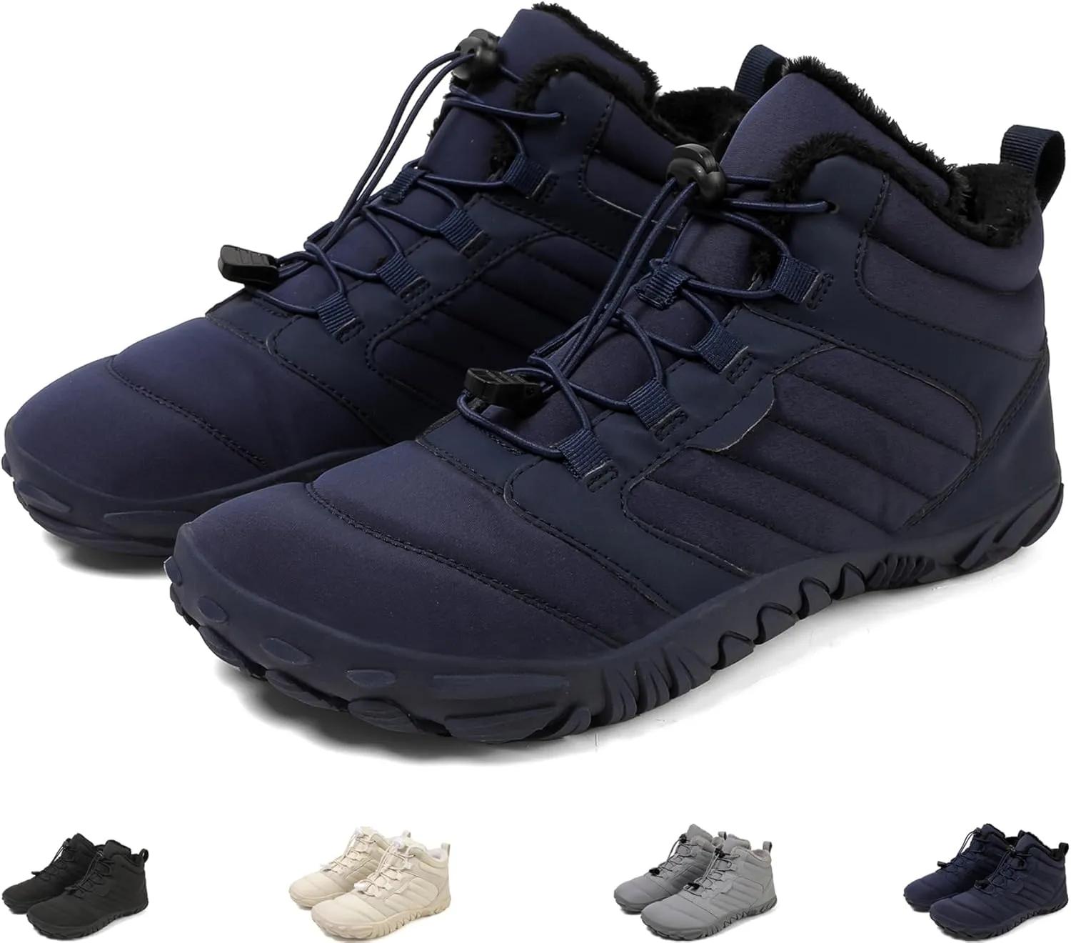 Hike Winter Footwear Barefoot Shoes Womens, Waterproof Winter Barefoot Hiking Boots Men, Anti-slip Warm Barefoot Shoes