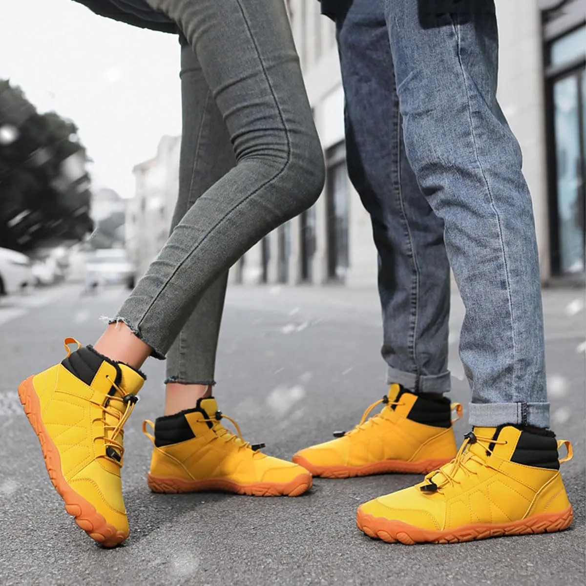 Hike Winter Footwear Barefoot Womens Boots, Hiking Winter Barefoot Shoes Men, Waterproof Wide Toe Box Barefoot Winter