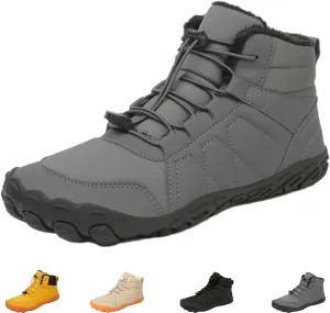 Hike Winter Footwear Barefoot Womens Boots, Hiking Winter Barefoot Shoes Men, Waterproof Wide Toe Box Barefoot Winter