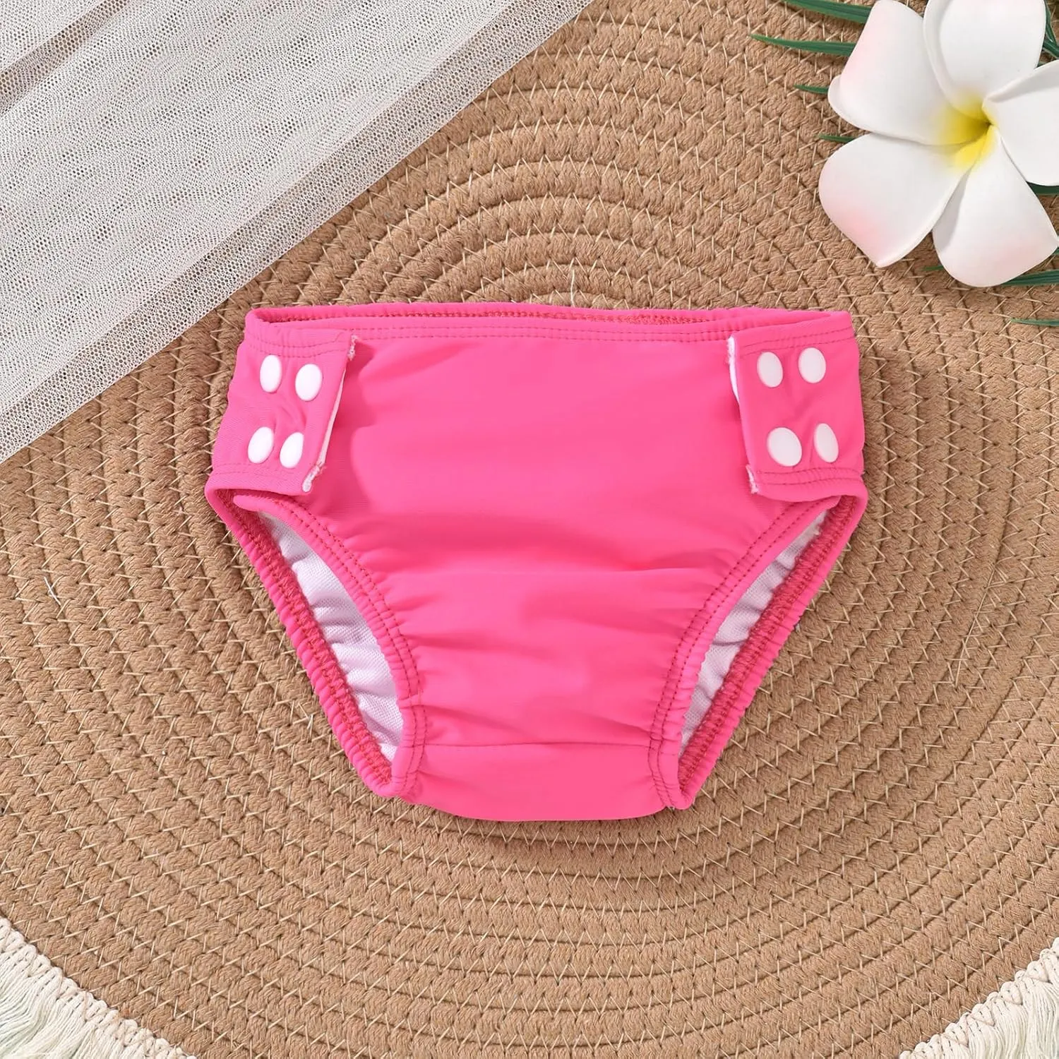 HINTINA Newborn Baby Girl Long Sleeve 2-Pieces Swimsuit Bathing Suit with Hat