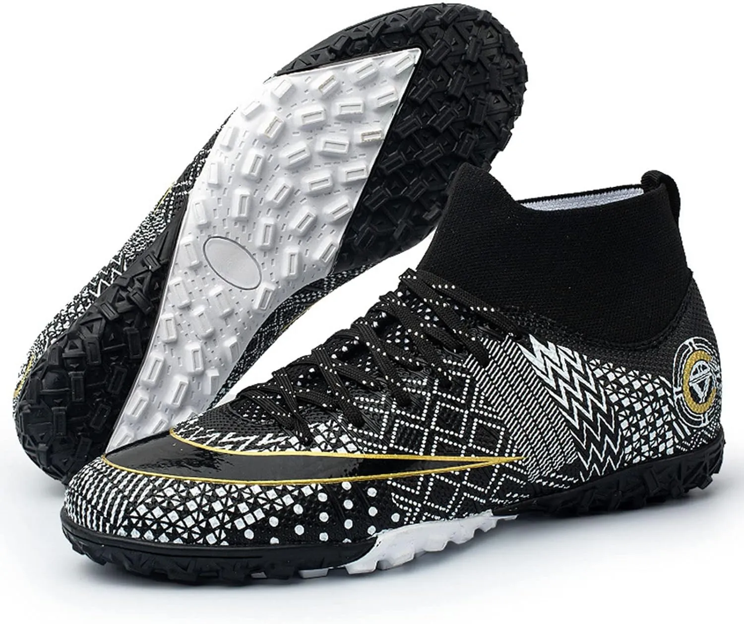 Indoor Soccer Shoes Kids High Top Soft Lightweight,Soccer Cleats Mens Non-Slip Durable,Soccer Shoes Breathable Comfortable