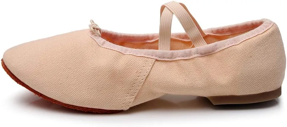 JUODVMP Canvas Jazz Slip-On Dance Shoes for Adult Women,Model MFFBJSX