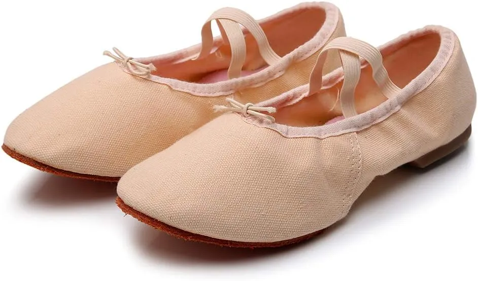 JUODVMP Canvas Jazz Slip-On Dance Shoes for Adult Women,Model MFFBJSX