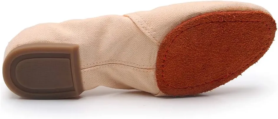 JUODVMP Canvas Jazz Slip-On Dance Shoes for Adult Women,Model MFFBJSX
