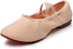 JUODVMP Canvas Jazz Slip-On Dance Shoes for Adult Women,Model MFFBJSX