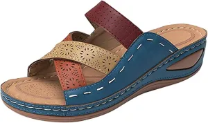 Ladmiple Dress Sandals For Women Orthotic Dressy Summer Casual Walking Comfortable Orthopedic Flip Flops With Arch Support
