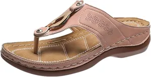 Ladmiple Orthotic Sandals For Women With Arch Support Comfortable Walking Flip Flops Dressy Summer Orthopedic Slides Shoes