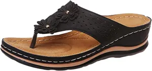 Ladmiple Orthotic Sandals Women Plantar Fasciitis Arch Support Comfortable Orthopedic Flip Flops Dressy Summer Walking Slides