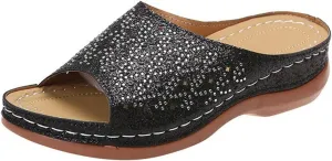 Ladmiple Sandals Women Dressy Comfortable Flat Orthotic Slides Orthopedic Flip Flops With Plantar Fasciitis Arch Support