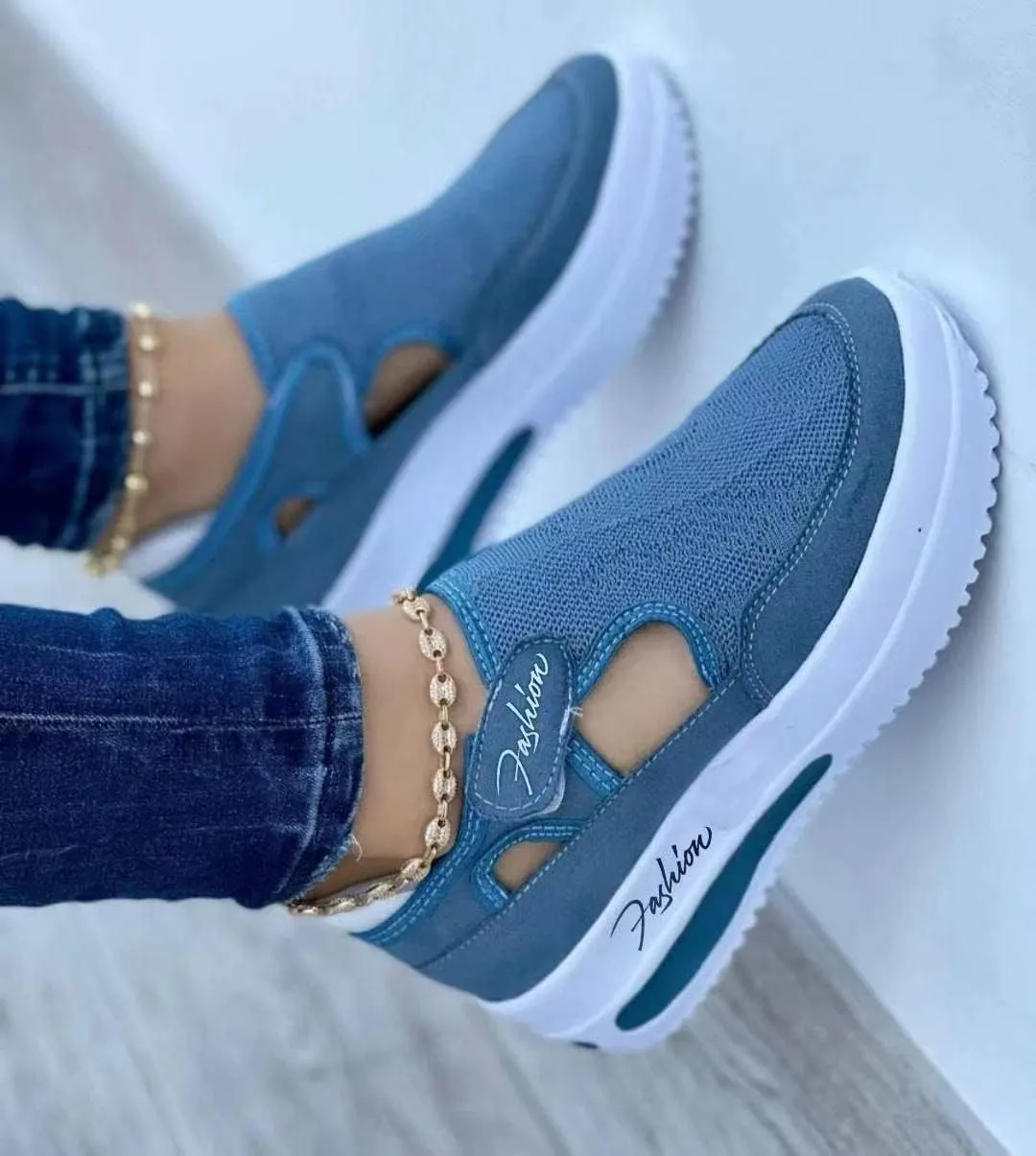 Ladmiple Shoes For Women Sneakers Slip Ons Fashion Casual Athletic Tennis Running Shoes Non Slip Platform Walking Shoes