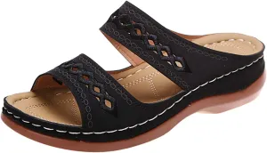 Ladmiple Women's Sandals Comfortable Dressy Arch Support Orthotic Flip Flops Walking Orthopedic Slides Summer Shoes 2023
