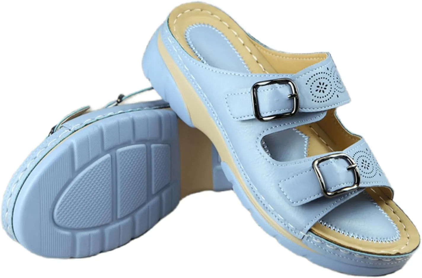 Ladmiple Womens Sandals Comfortable Dressy With Arch Support Open Toe Orthotic Walking Slides Summer Orthopedic Flip Flops